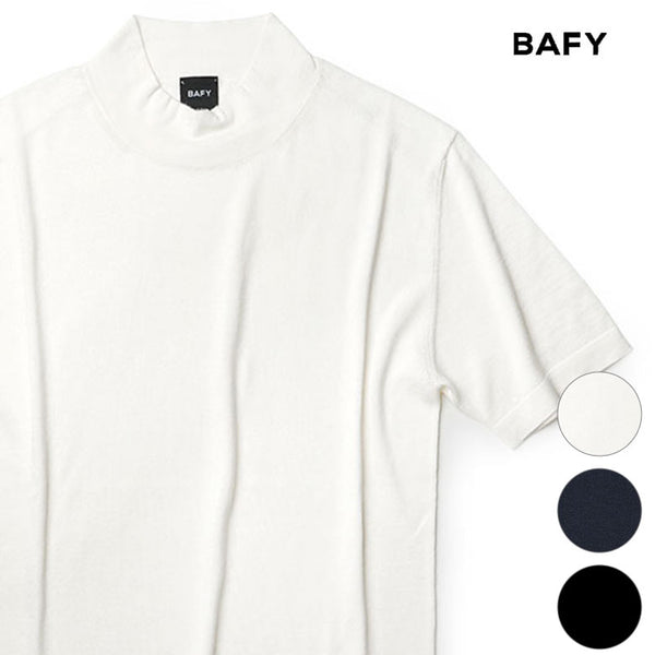 BAFY バフィー ニット ニットTシャツ 春夏 モックネック 半袖 サマーニット