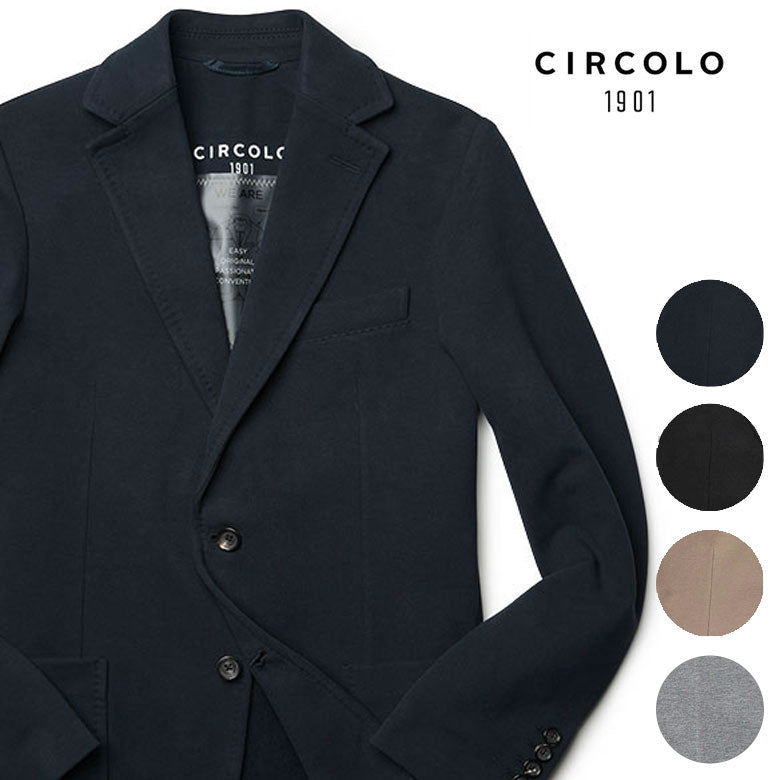 CIRCOLO1901 チルコロ ジャケット セットアップ対応 秋冬 カシミヤタッチ ジャージージャケット ストレッチ