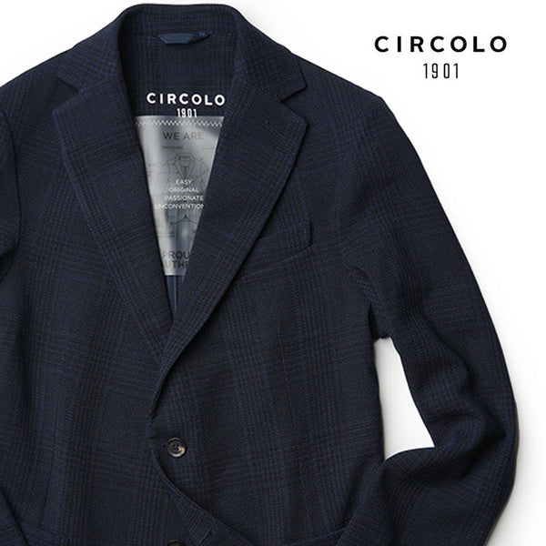 CIRCOLO1901 チルコロ ジャケット グレンチェック 2024AW 秋冬 ウール ストレッチ – VIAJERO