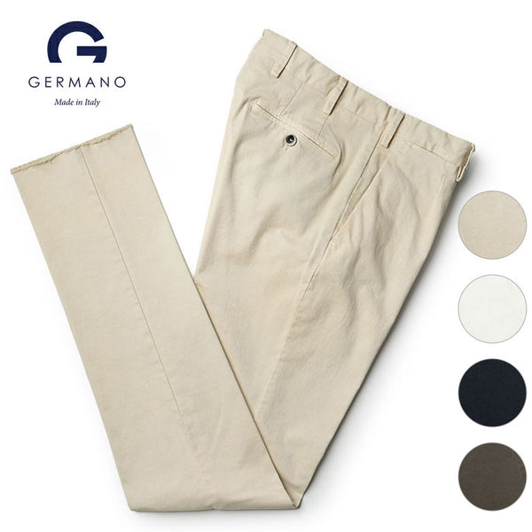 【裾直し100円】GERMANO ジェルマーノ パンツ コットン チノパン 2024AW 秋冬 ギャバジン