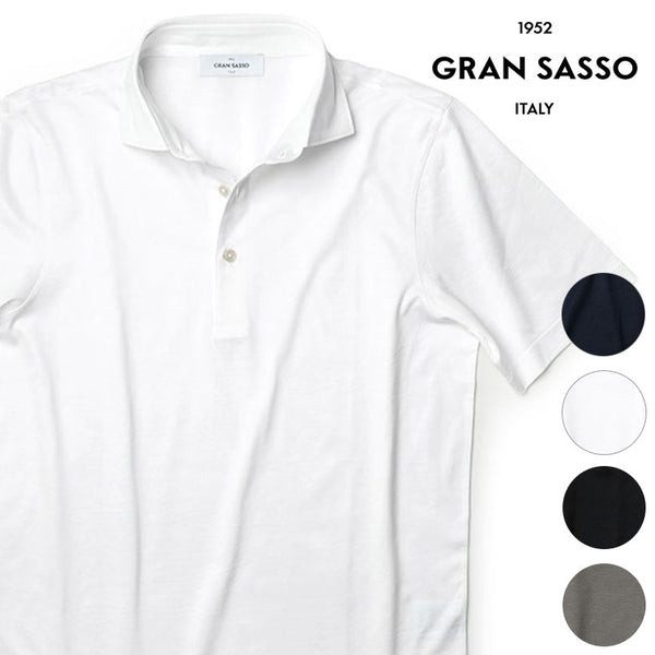 GRAN SASSO グランサッソ ポロシャツ スムースコットン スキッパー Tシャツ