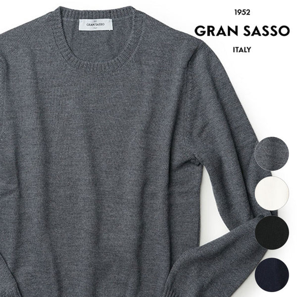 GRAN SASSO グランサッソ ニット クルーネック ハイゲージ 2024AW 秋冬