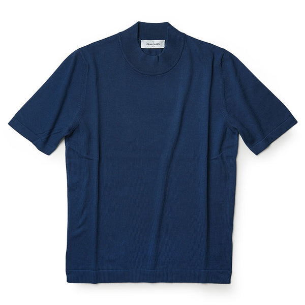 GRAN SASSO グランサッソ ニット Tシャツ モックネック 半袖