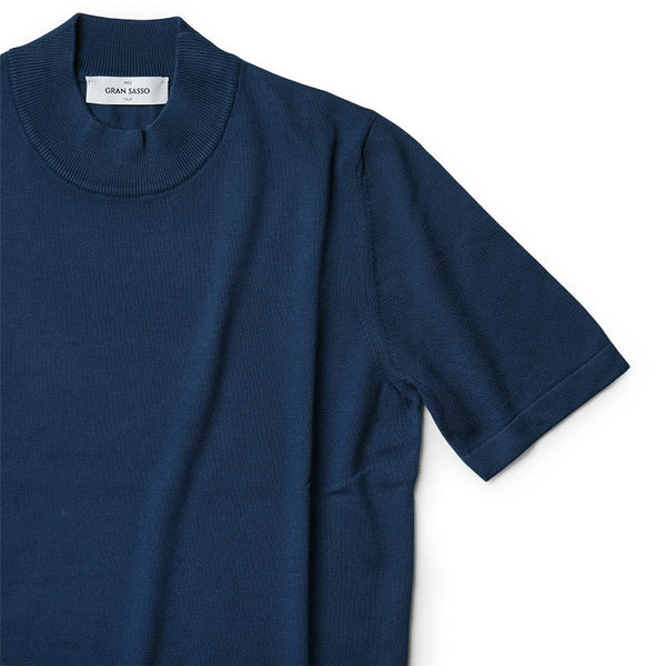 GRAN SASSO グランサッソ ニット Tシャツ モックネック 半袖