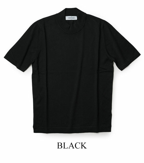 GRAN SASSO グランサッソ ニット Tシャツ モックネック 半袖