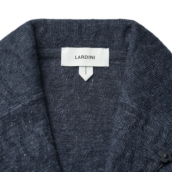 LARDINI ラルディーニ ニットジャケット ケーブルニット リネン 春夏 サマーニット