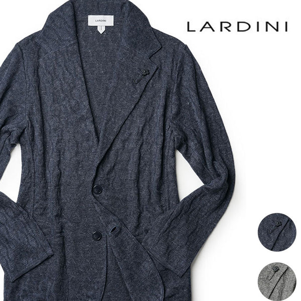 LARDINI ラルディーニ ニットジャケット ケーブルニット リネン 春夏 サマーニット