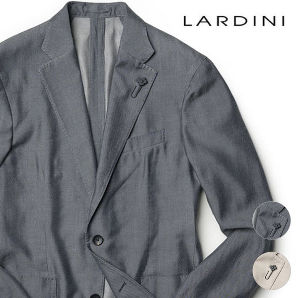 LARDINI ラルディーニ ジャケット テンセル ウール 春夏 ダイアゴナル 製品染め