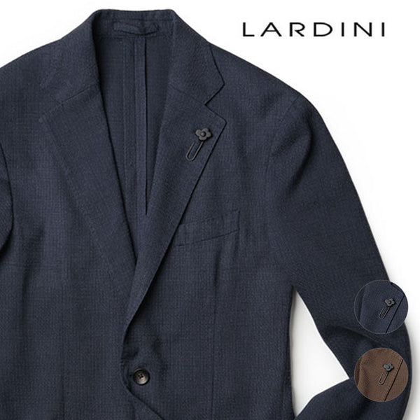 LARDINI ラルディーニ ジャケット ウール シルク シャドウストライプ 製品染め