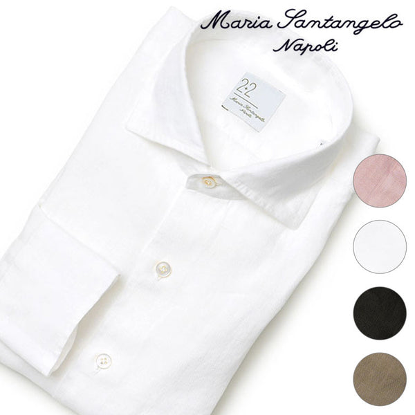 MARIA SANTANGELO マリアサンタンジェロ シャツ リネンシャツ スプレッドカラー