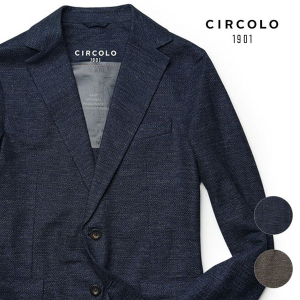 CIRCOLO1901 チルコロ ジャケット ジャージージャケット 春夏 ニットジャケット リネン コットン