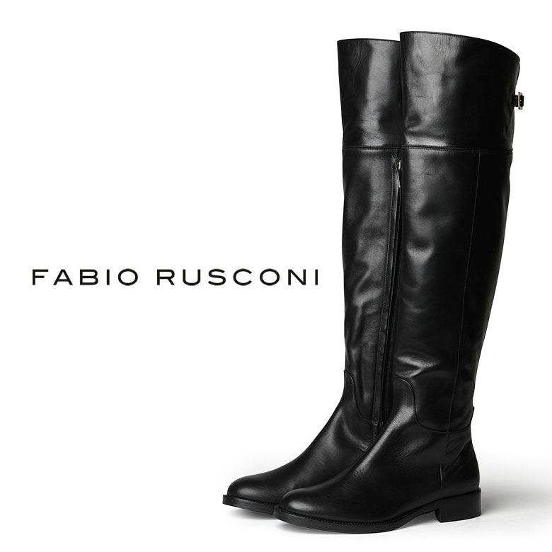 FABIO RUSCONI ロングブーツ ニーハイブーツ サイドジップ – VIAJERO