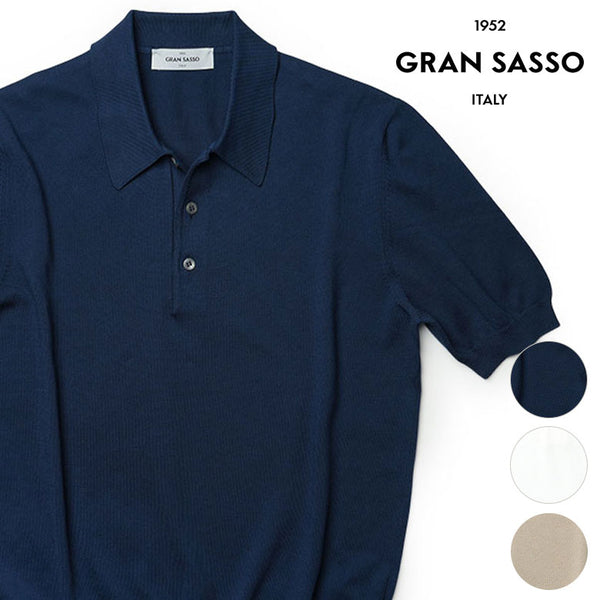 GRAN SASSO グランサッソ ポロシャツ ニットポロ 春夏 サマーニット