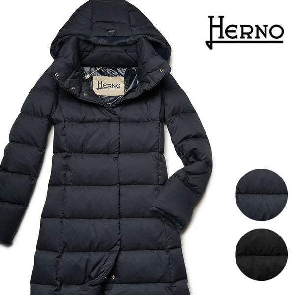 HERNO ヘルノ ダウン レディース ダウンコート ロング エコファー