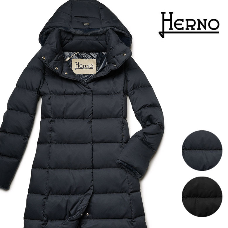 HERNO ヘルノ ダウン レディース ダウンコート ロング エコファー – VIAJERO