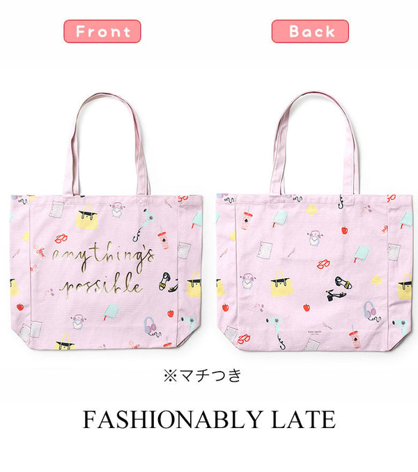 KATE SPADE ケイトスペード トートバッグ キャンバス 買い物袋 レジバッグ ショッピングトート