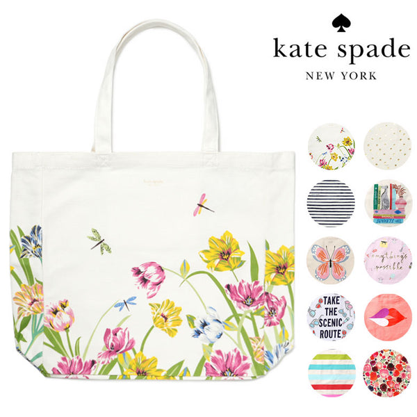 KATE SPADE ケイトスペード トートバッグ キャンバス 買い物袋 レジバッグ ショッピングトート – VIAJERO