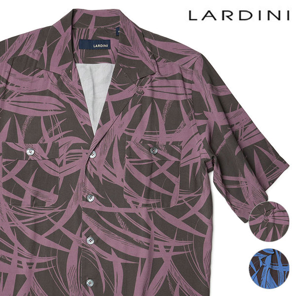 LARDINI ラルディーニ シャツ 半袖 春夏 アロハシャツ オープンカラー