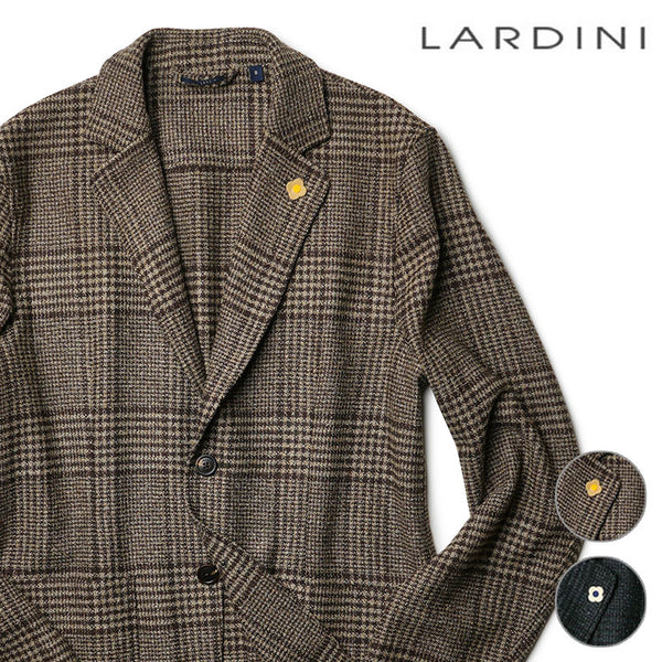 LARDINI ラルディーニ ジャケット AMA チェック ツイード グレンプレイド シャツジャケット