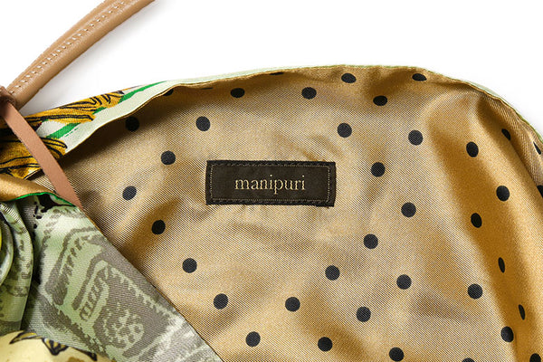 MANIPURI マニプリ バッグ スカーフ柄 トートバッグ ホーボーバッグ リバーシブル 牛革