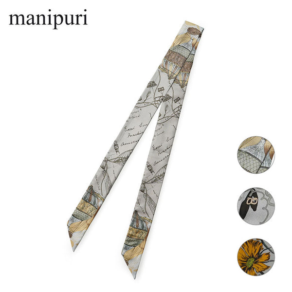 MANIPURI マニプリ スカーフ 剣先スカーフ バンダナ 2023AW 新作 シルク100%