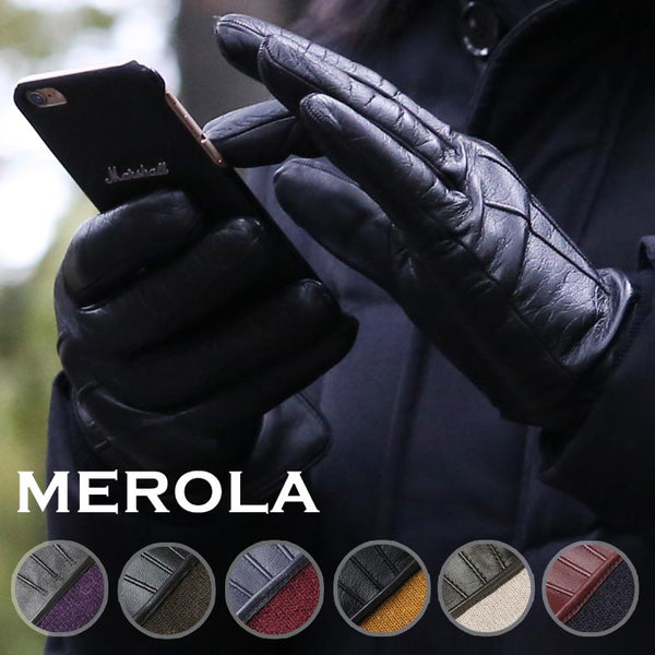 Merola メローラ 手袋 スマホタッチ グローブ レザー 新入荷 スマートフォン対応