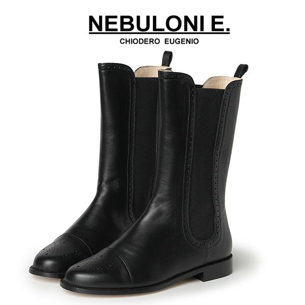 【国内正規品】NEBULONIE ネブローニ ブーツ ミドルブーツ サイドゴア 2023AW メダリオン ローヒール