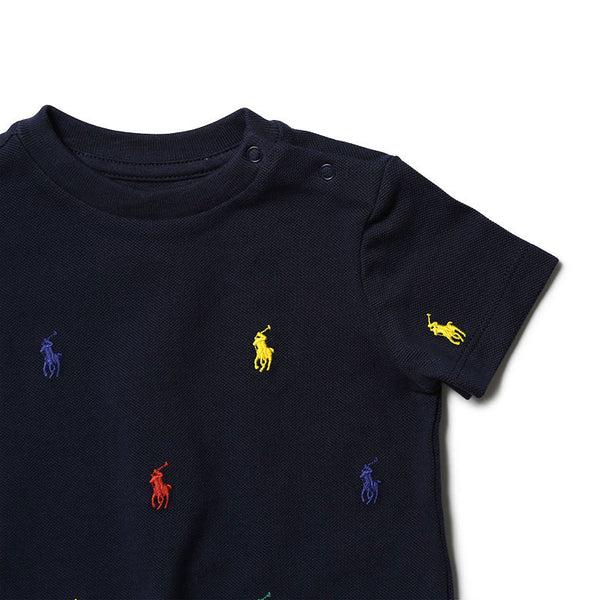 POLO RALPH LAUREN ラルフローレン ベビー Tシャツ 鹿の子 マルチカラー