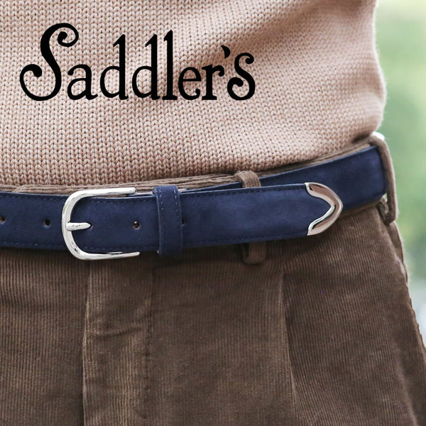 Saddler's サドラーズ スエード ベルト 3cm 牛革 シンプルバックル SG02