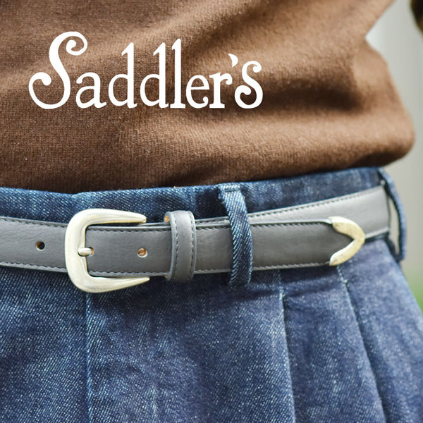 Saddler's サドラーズ レザー ベルト 2.5cm 牛革 本革 シンプル