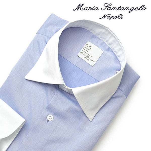 MARIA SANTANGELO マリアサンタンジェロ シャツ クレリックシャツ セミロングポイントカラー セミワイドカラー