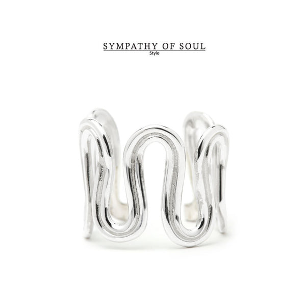 【14300円→10010円】SYMPATHY OF SOUL シンパシーオブソウル リング オープンリング 指輪 シルバー